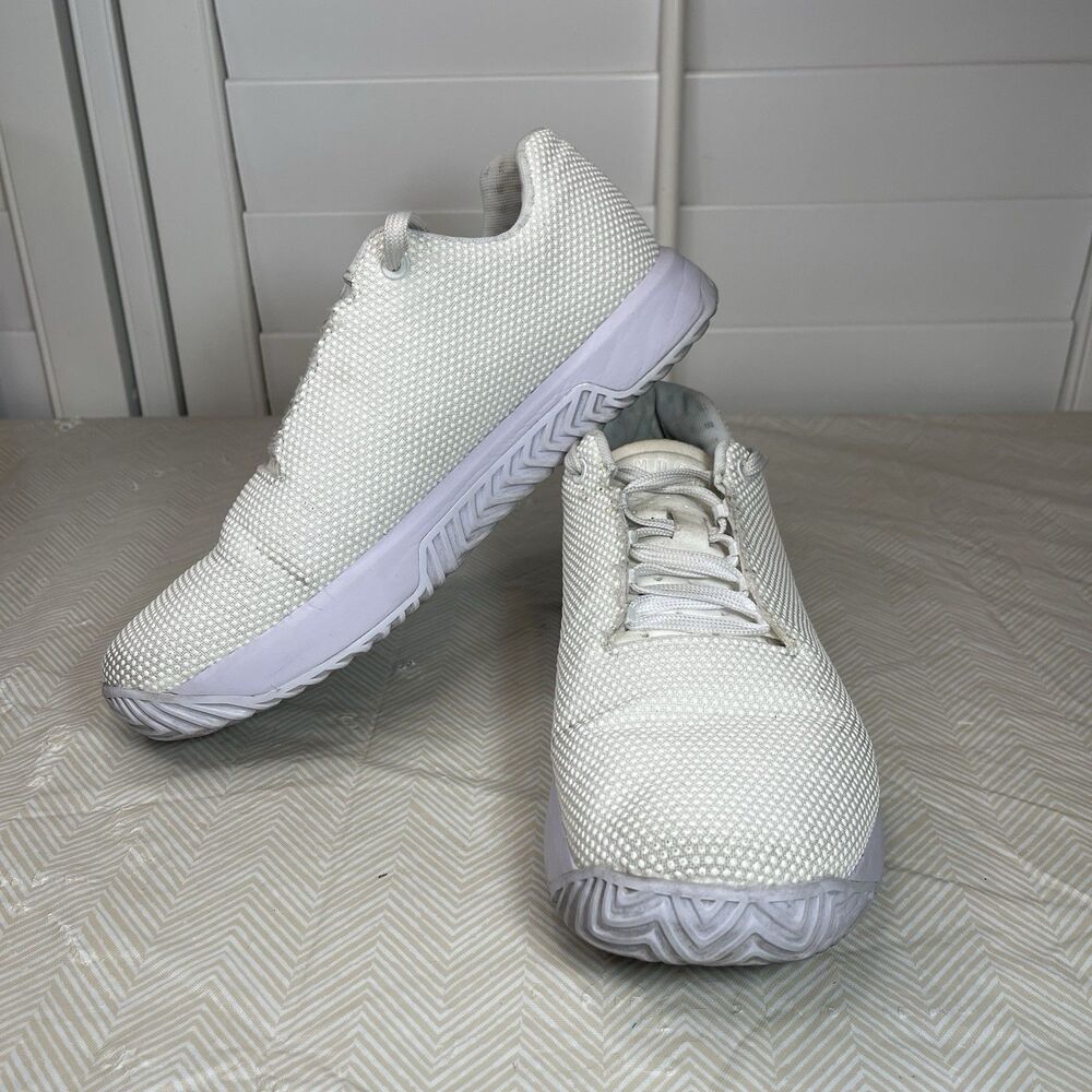 Nobull Superfabric All White Sneaker Lace up Low Top Women's 9.5 US/Men's 8 US